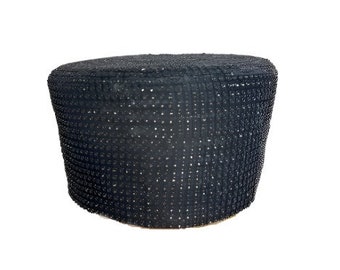 Pill Box Rhinestone Hat