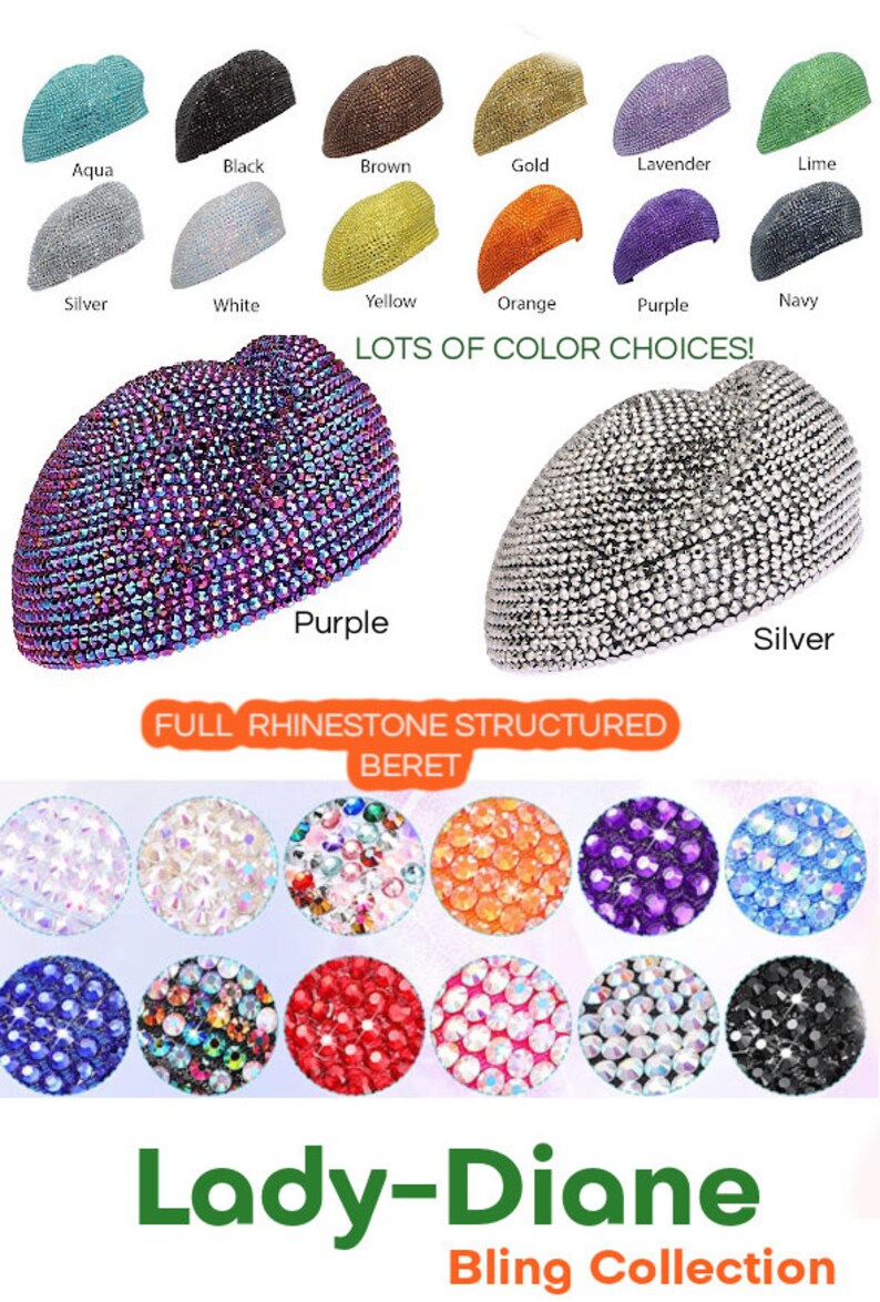 Full Rhinestone Hat Etsy