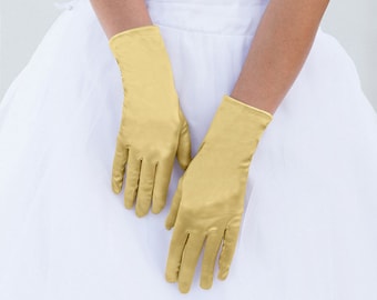 Satin Wedding Gloves, Multiple Color Choices
