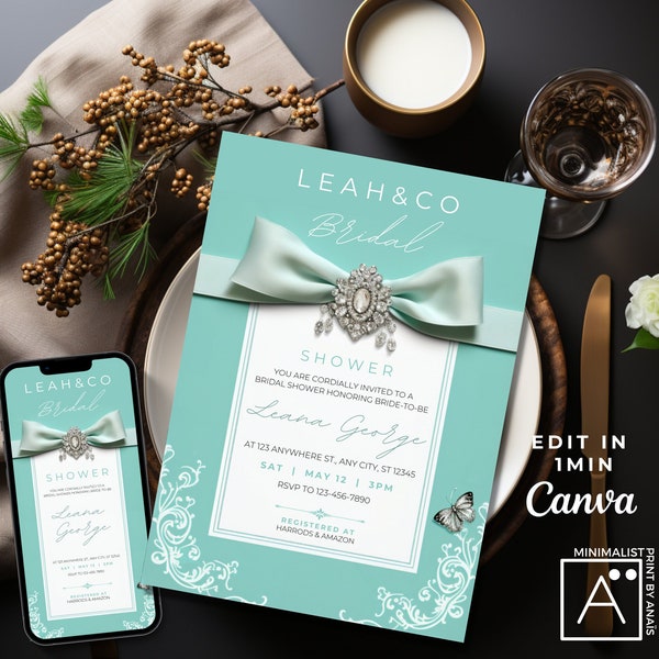 Breakfast at Tiffanys Bridal Shower Invitations Etsy