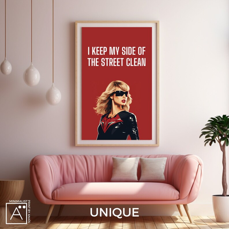 Taylor Swift Poster I Keep My Side of the Street Clean Dorm Etsy Taylor Swift Poster I Keep My Side of the Street Clean Dorm Etsy