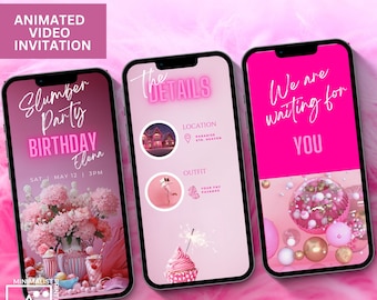 Animated Slumber Party Evite: Customizable Pajama Party Invitation (Digital)