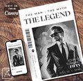 The Man The Myth The Legend Birthday Invitation for Men, INSTANT DOWNLOAD, fifty, 40th 50th 60th 70th Any Age Party text Invite, Printable product logo