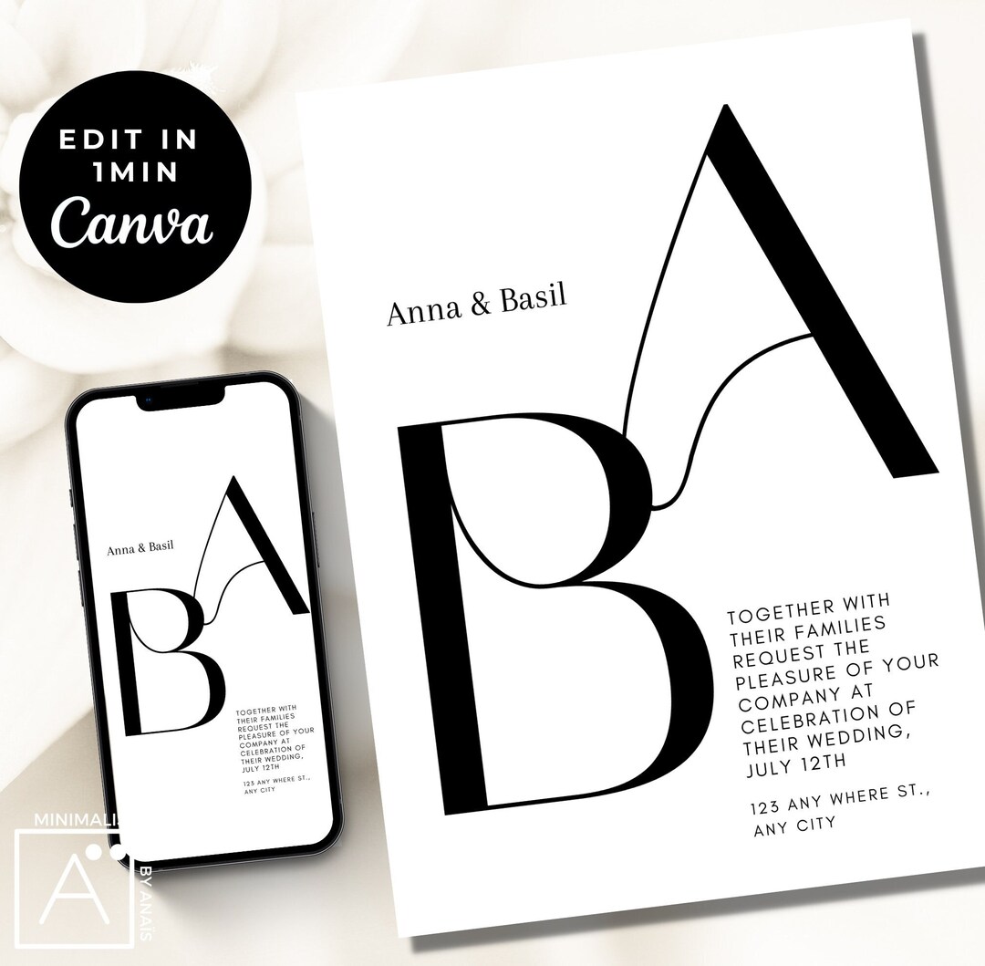 Wedding Invitation, Editable Invitation, Wedding Invitations, Weddings Invitations, Wedding