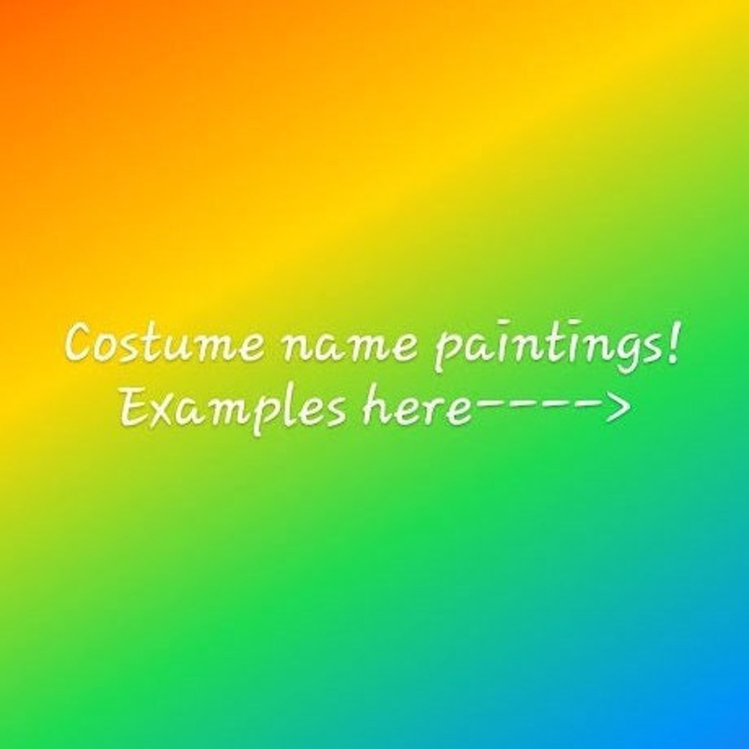 Costume Name Art, Pride Flags and Full Color Available Etsy