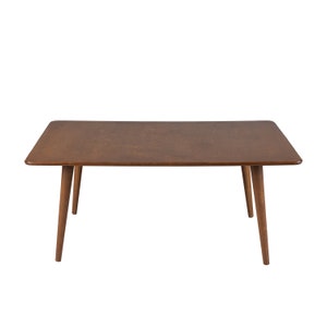 Discover the Modern Oval Coffee Table for your home! This versatile walnut coffee table, made from pine wood, fits seamlessly with any living room furniture.