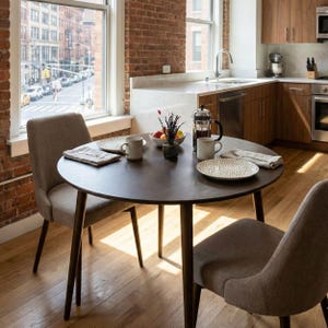 Runt matbord, modernt runt matbord som köksmöbel, 2 3 4-sits frukostbord för matsal