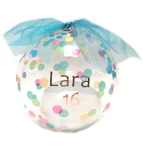 Personalized bubble balloon gift balloon Crystal balloon with text for a birthday, wedding or birth
