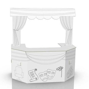 Théâtre de jouets en carton 3D à construire et à colorier XXL env. 70 cm