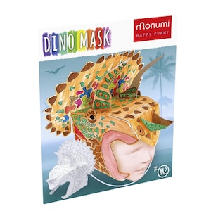 Masque en papier dinosaure craft set 3D pour peindre M2 Triceratops