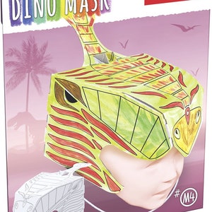 Masque en papier dinosaure craft set 3D pour peindre M4 Parasaurolophus