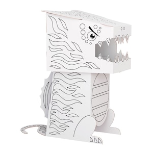 Figurine en papier Cube Head Dino D3 coloriage 3D Spinosaurus