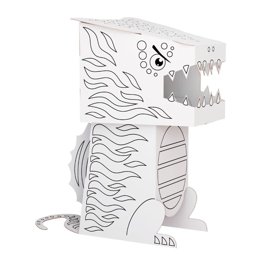 Paper figure Cube Head Dino D3 coloring 3D Spinosaurus