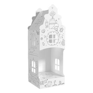 Casa de muñecas casita de cartón casita de cartón para colorear - Cats Street 70 x 23 x 23 cm