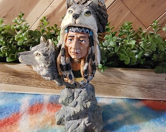 Vintage Universal Statuary 1980 #691 Native American Chief With