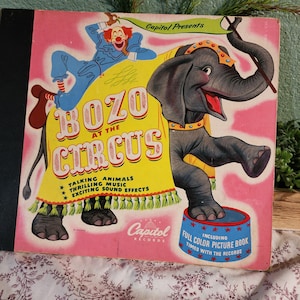 BOZO At The Circus - Record And Picture Book