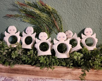 Ceramic Angel Napkin Holders - Set of 6