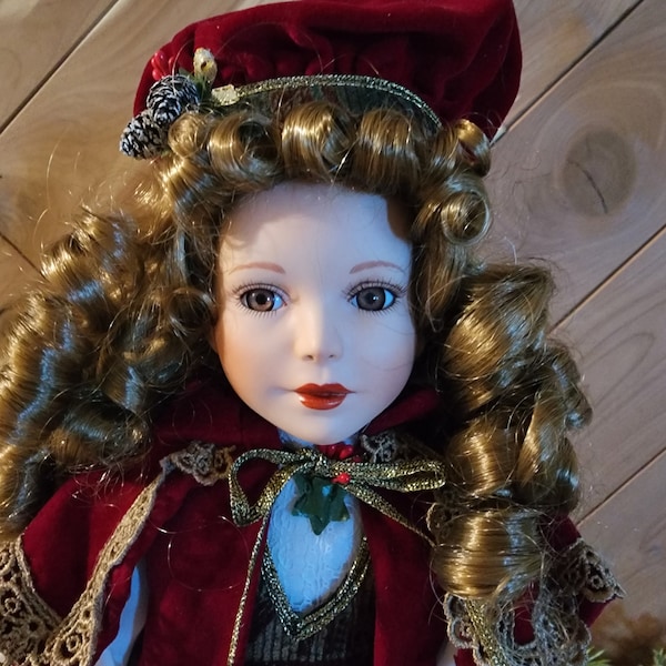 CHRISTMAS CAROL PORCELAIN Doll By Patricia Rose