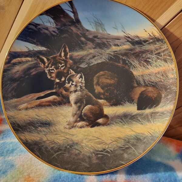 Wolf Collector Plate Etsy