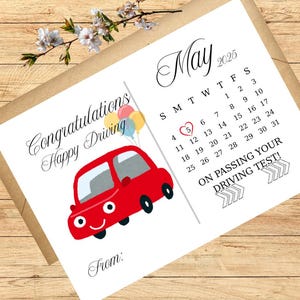 Herzlichen Glückwunsch-glückliche Fahrkarte | Neues Auto, Lizenz-Geschenk | Bearbeitbare Canva Vorlage | Personalisierte Glückwunschkarte