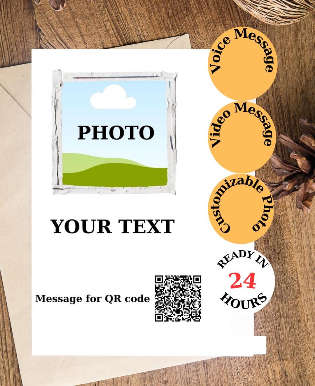 Personalized Digital Greeting Card – QR Code Audio/video Message (pdf ...