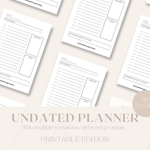 Breakthrough Society Undated 2023 Planner, daily prompts and undated time stamps, journal