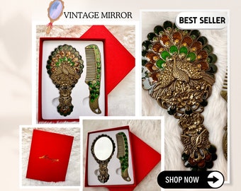 Hand mirror, Antique mirror, Asymmetrical mirror, Vanity mirror, Mirror seating chart, Art deco mirror, Small mirror, Pocket mirror