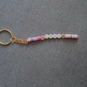 personalised clay bead keychain #colour 2
