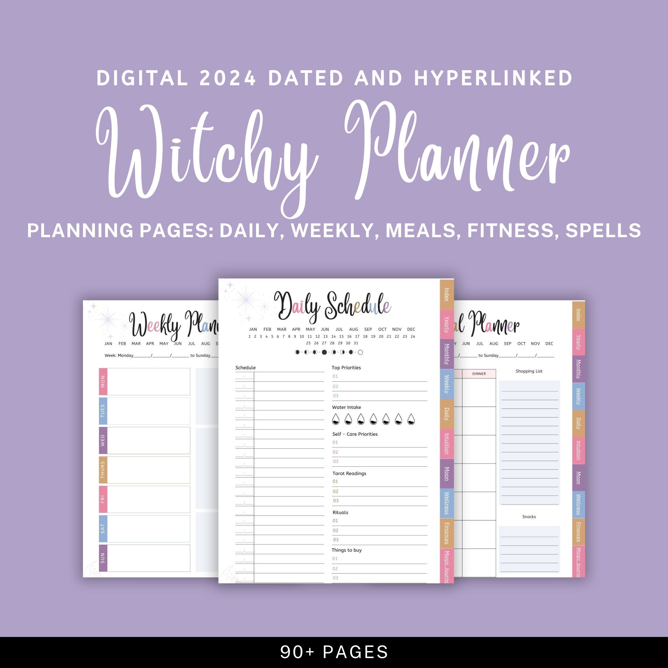 2024 Witchy Planner, Witchy Digital Planner, Digital Witchy Planner