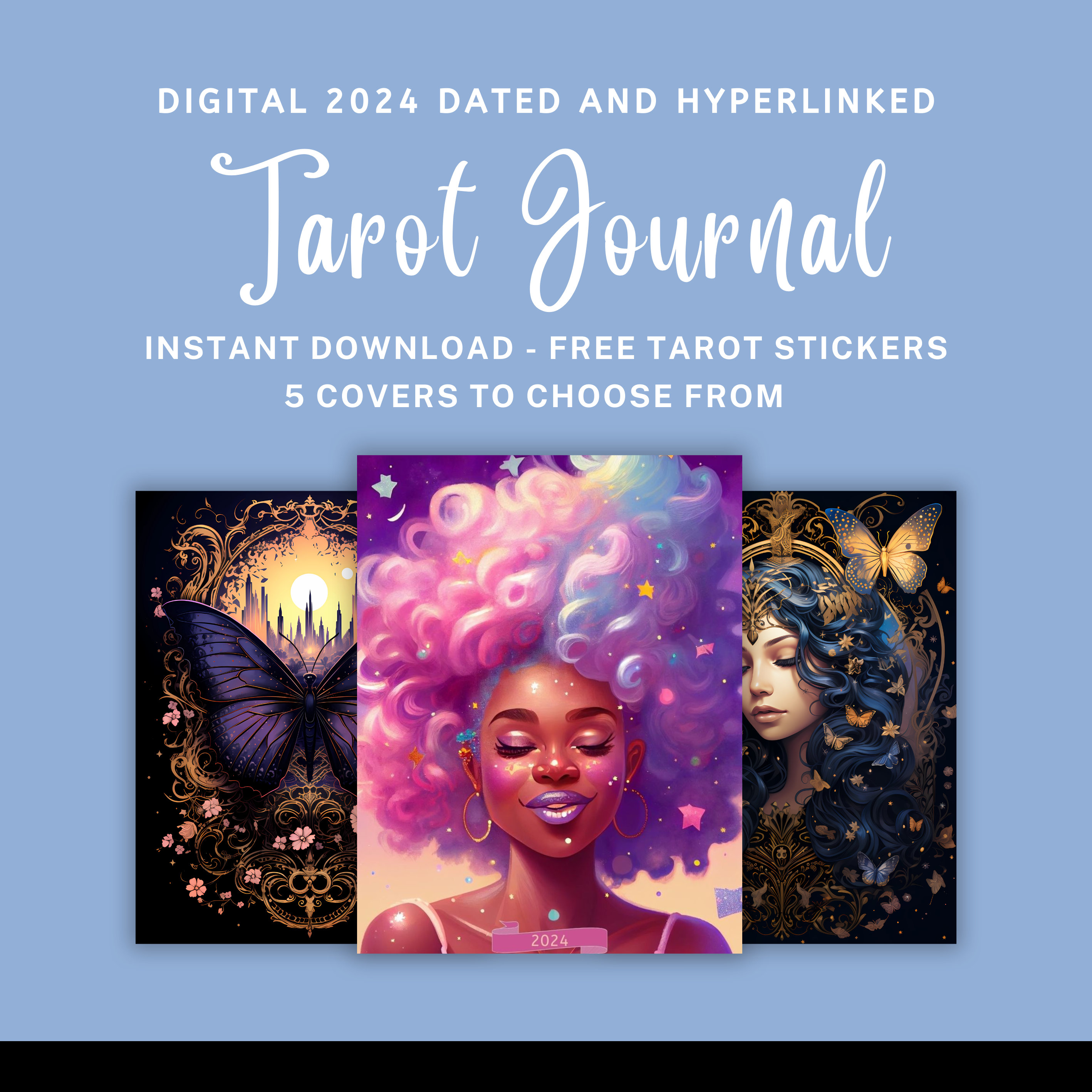 Tarot Journal 2024 Tarot Planner 2024 Digital Tarot Journal