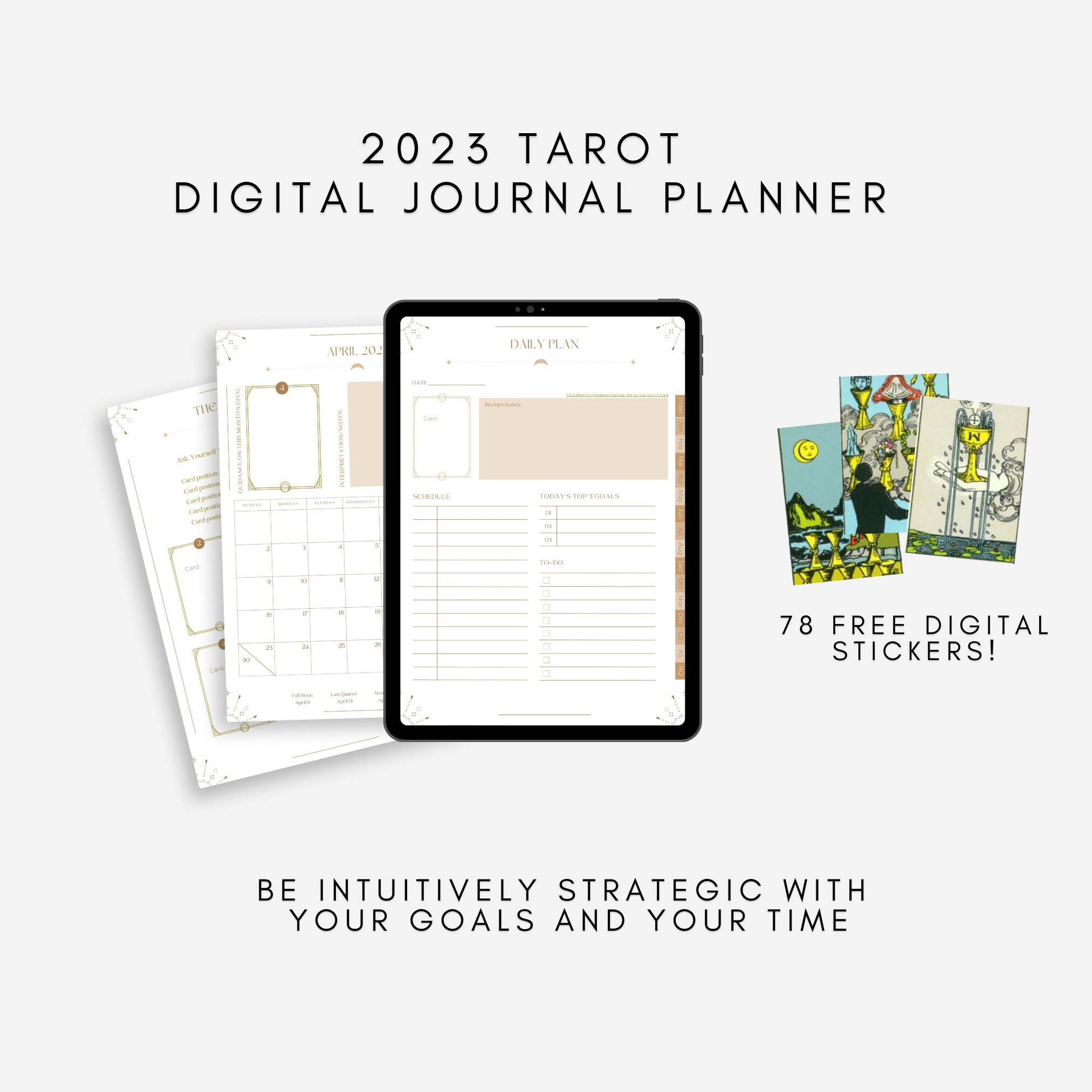 Tarot Journal 2023 Tarot Planner 2023 Digital Tarot Journal Digital Tarot Planner Tarot
