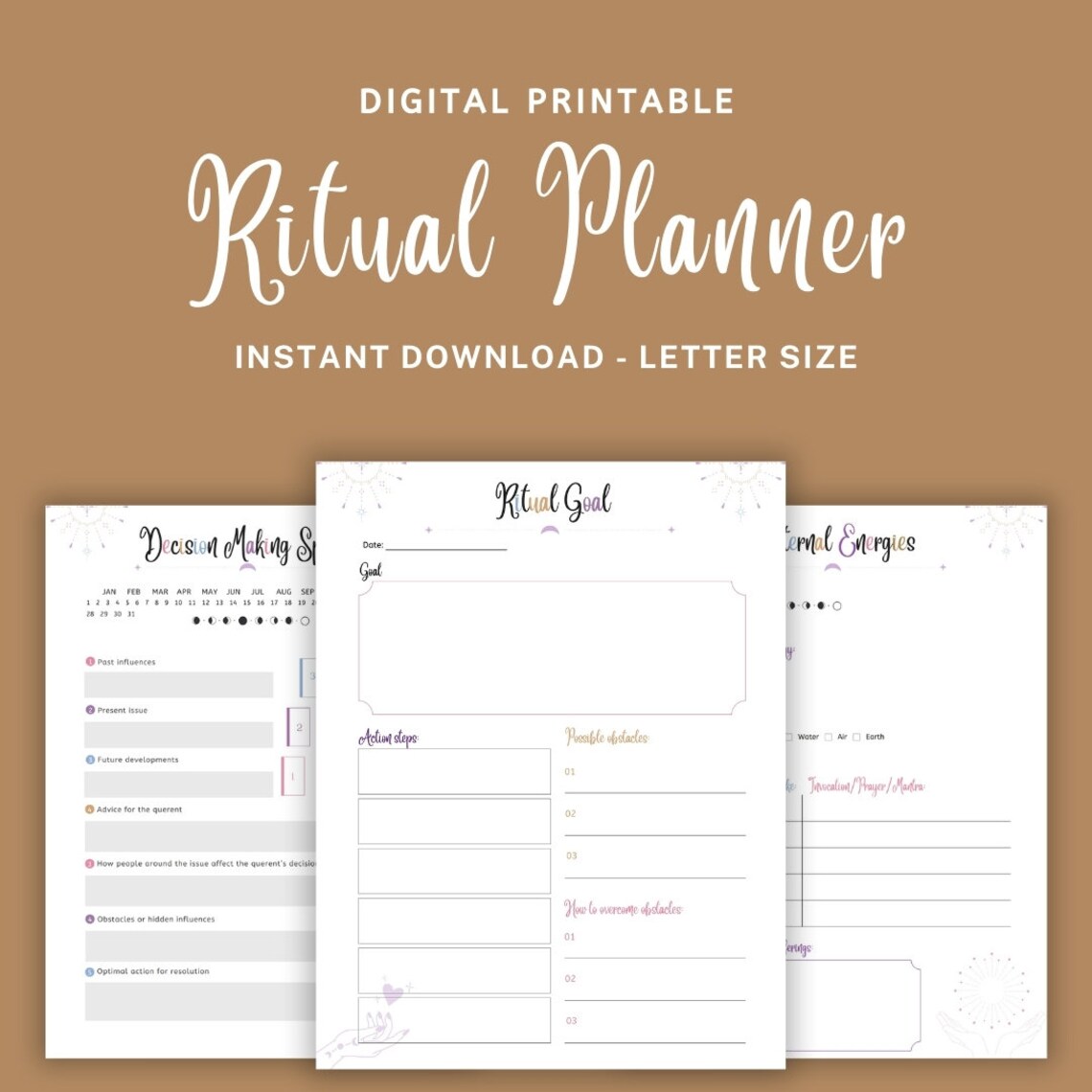 Planner Ritual Ritual Planner | Witchy Planner | Printable Witchy Planner | Printable ...