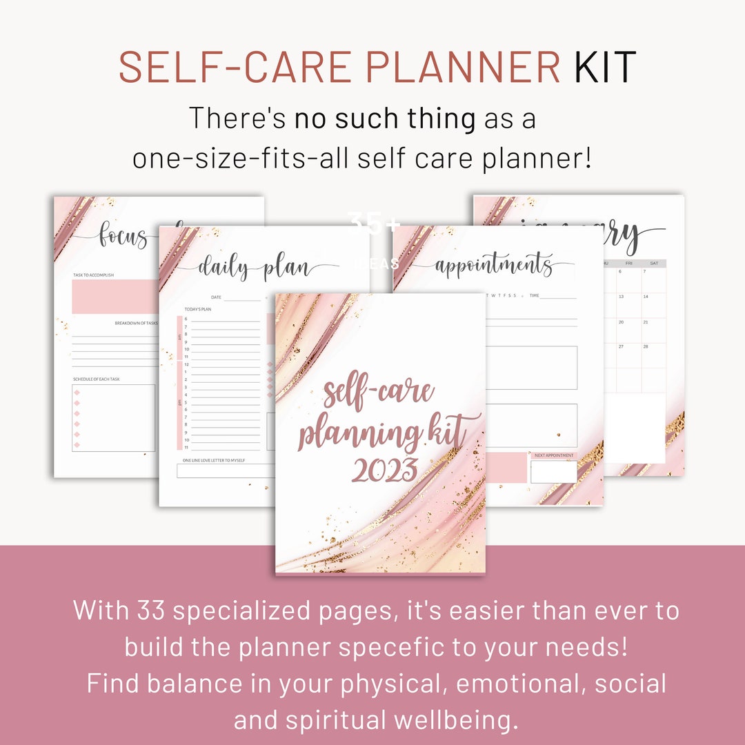 Self Care Planner Self Care Journal Self Care Planner Kit Build Your