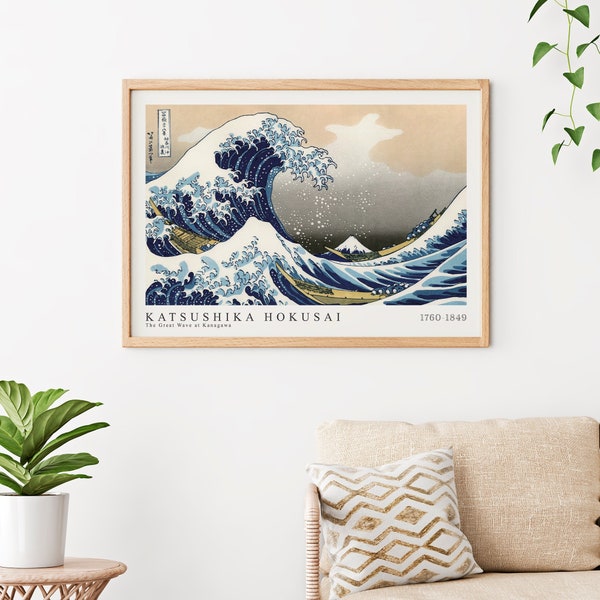 The Great Wave off Kanagawa, Katsushika Hokusai, Japanese Wall Art, Printable Poster, Instant Download