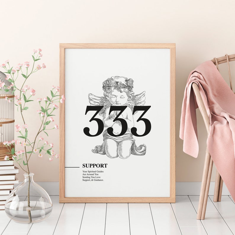 333 Angel Number, Angel Number Print, Instant Printable Art, Digital ...