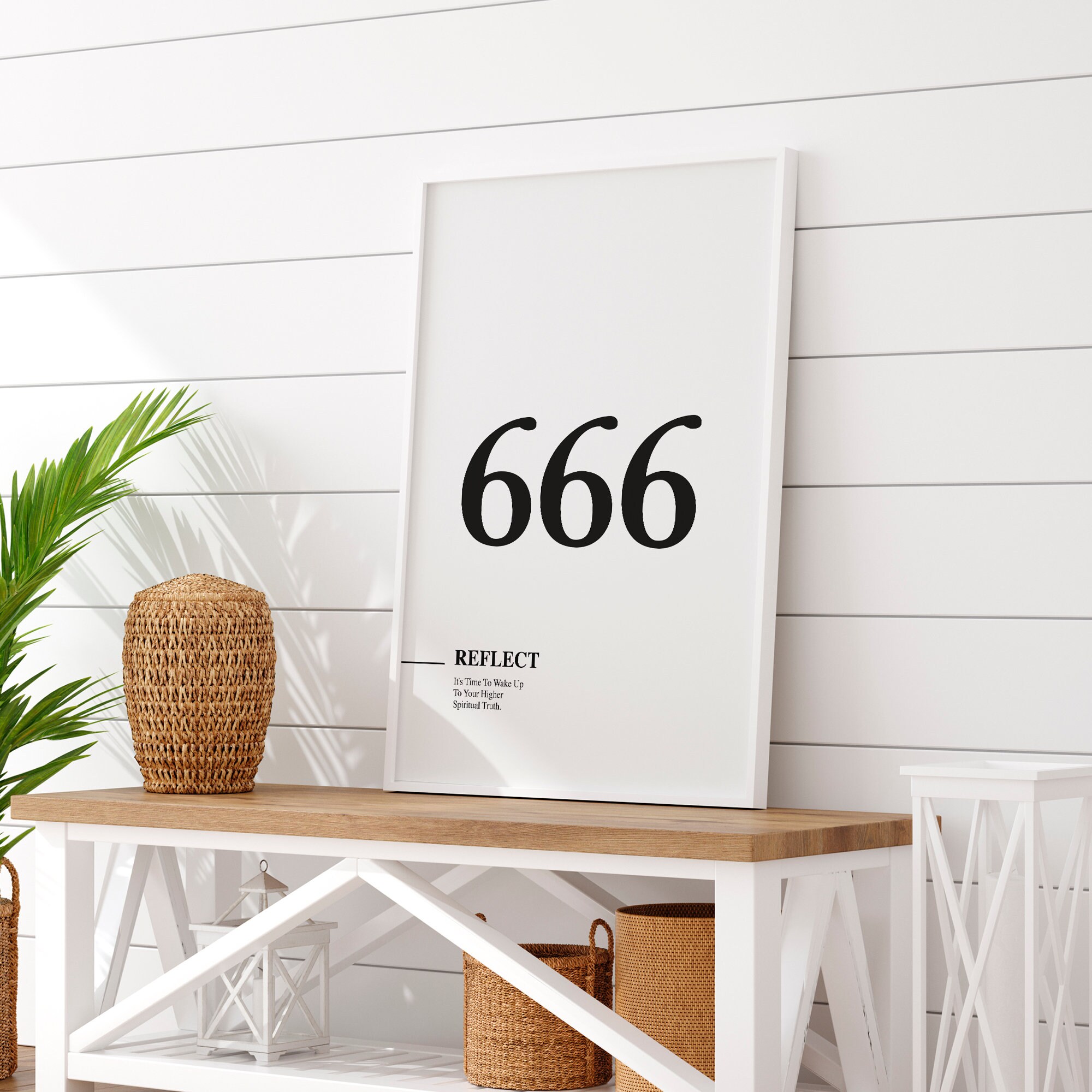 666 Angel Number, Angel Number Print, Instant Printable Wall Art Print ...