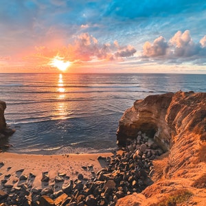 Sunset at the Cliffs - Wall Art Digital Download Print