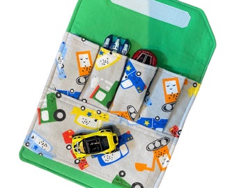 Toy car carrier, Matchbox Car holder, Pretend play, Travel car carrier, Activity wallet,  Toy car organizer, Matchbox car wallet