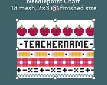 Individuell gestaltetes Abzeichen für Lehrer zum Schulanfang, Wertschätzung für Lehrer, personalisierte Stickvorlage, Stickvorlage für Anfänger (digitaler Download)
