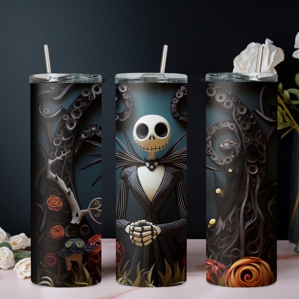 Halloween Nightmare Before Christmas 20oz Sublimation Tumbler Designs -Unique Gift Idea - Personalized Sublimation Tumbler Designs