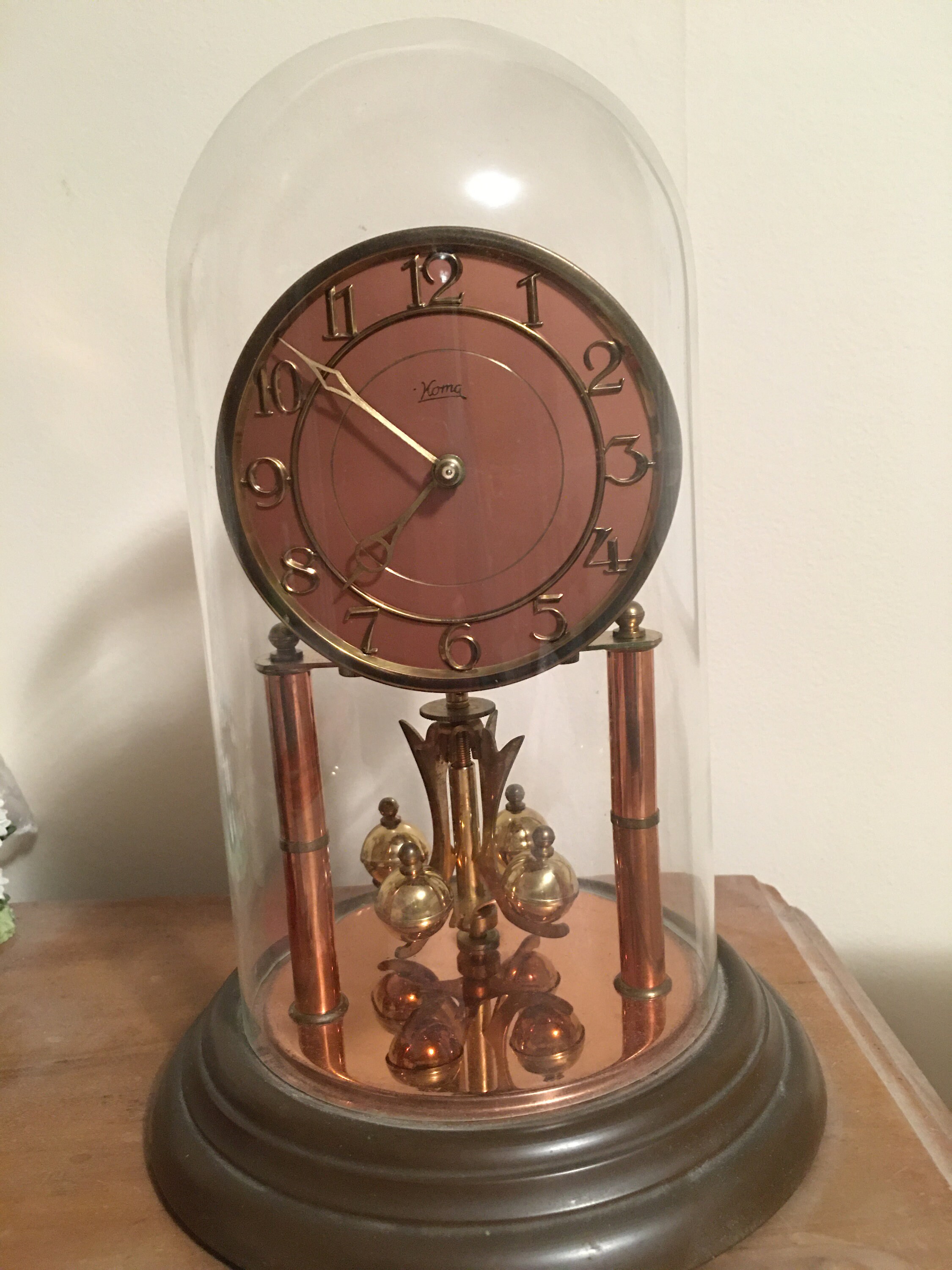 Vintage Koma Dome German Mantel Clock Made in Germany Etsy Australia