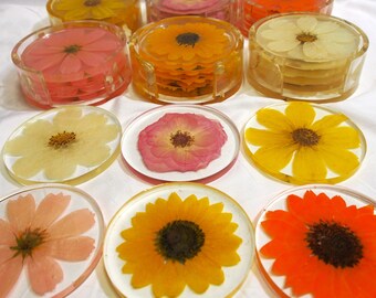 Pressed Flower Resin Coaster