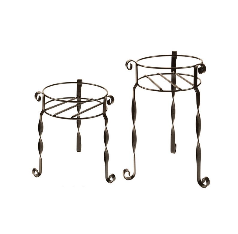Wrought Iron Plant Stand/ Outdoor Plant Stand Metal/ Black Metal Plant