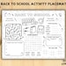 Back to School Placemat Printable, First Day of School Coloring Craft ...