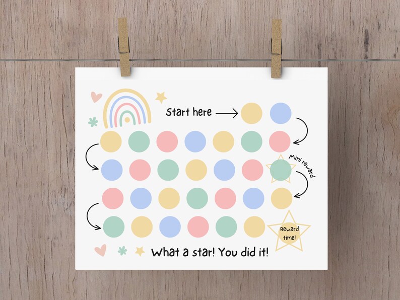 Reward Chart Reward Tracker Printable Toddler Reward Chart - Etsy UK