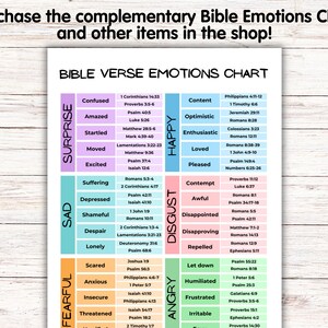 Bible Emotions Wheel Chart, Scripture Verses Color Feelings Printable ...