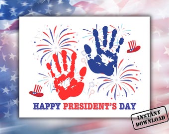 Presidents Day Handprint Craft - Etsy