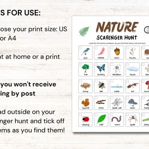 Nature Scavenger Hunt, Outdoor Treasure Hunt Printable, Scavenger Hunt For Kids, Kids Camping Games, Preschool Outdoor Activity, Nature Game image 3