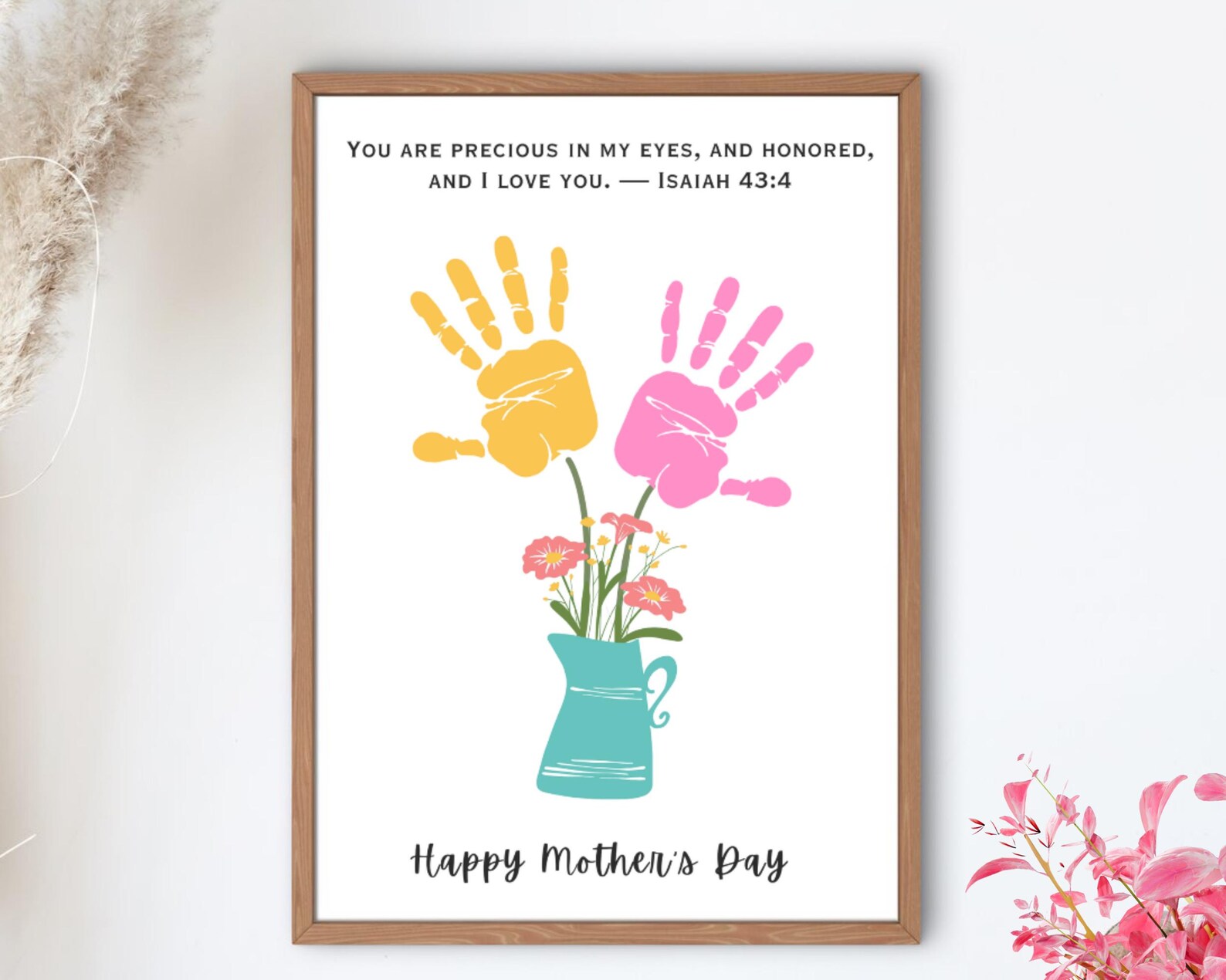 Mother's Day Bible Craft, Bible Verse Mothers Keepsake Gift, Printable ...