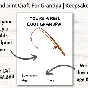 Grandpa Handprint Art, Handprint Craft Grandpa, Grandparents Day Present, New Grandfather Gift, Grandpa Keepsake, Baby Handprint, Fathers Day Keepsake, Daycare Fun